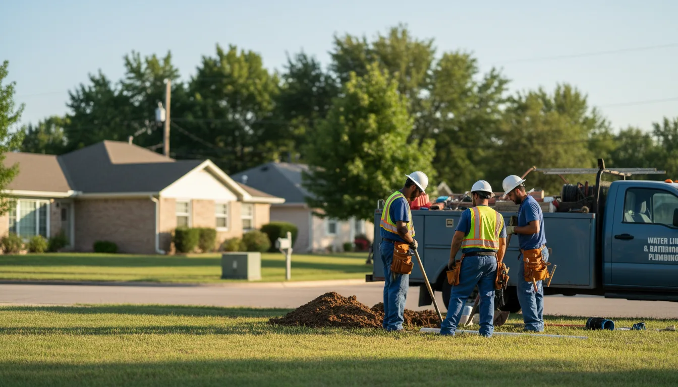 Residential water line and bathroom plumbing service in Enterprise, MS